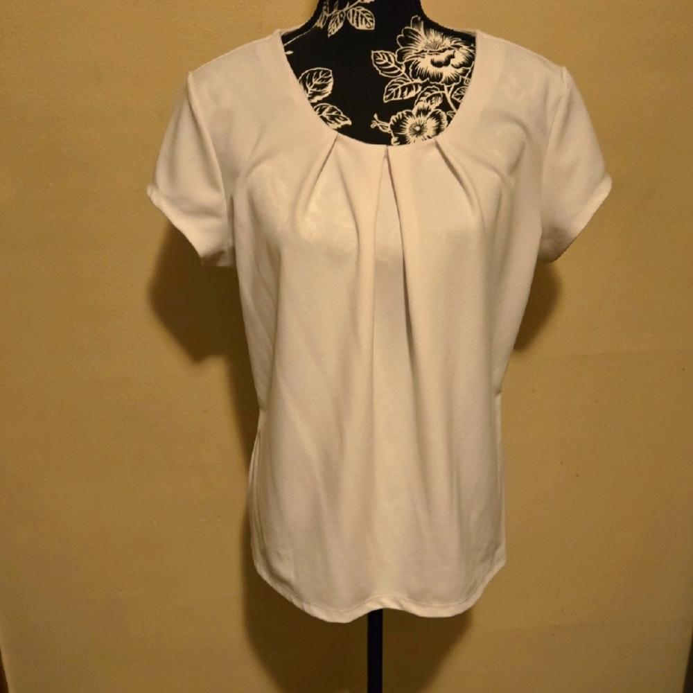 Womens Size Large Liz Claiborne Elegant White Women's Top